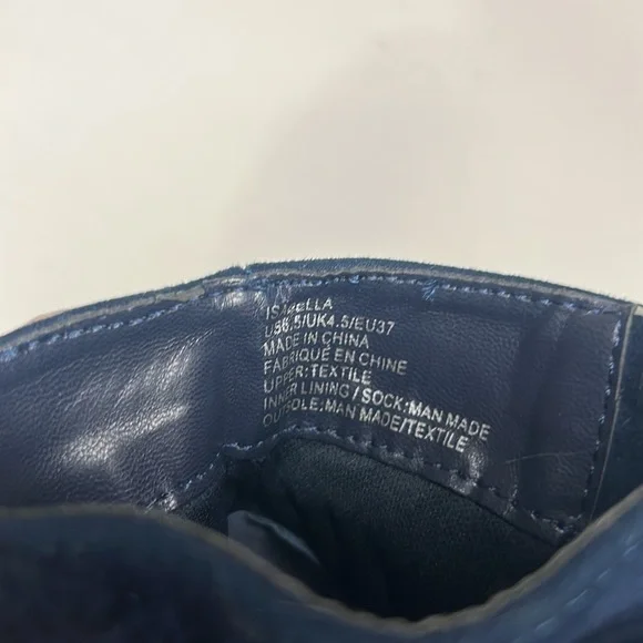 JustFab Isabella Bootie Victorian Inspired Blue Jewel Tone Pompoms Women's 6.5 - Picture 9 of 9